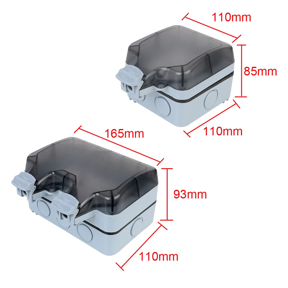 Ổ Cắm Đôi Ngoài Trời IP66 Có USB, Công Tắc 16A Chống Nước