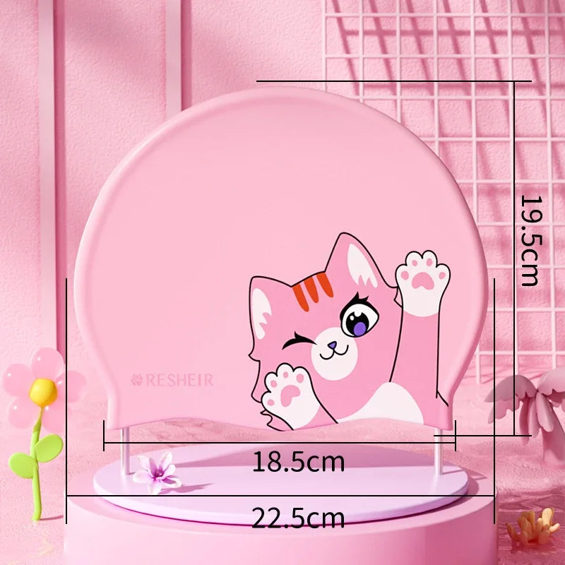 Mũ Bơi Trẻ Em Hoạt Hình Chống Nước Bảo Vệ Tai