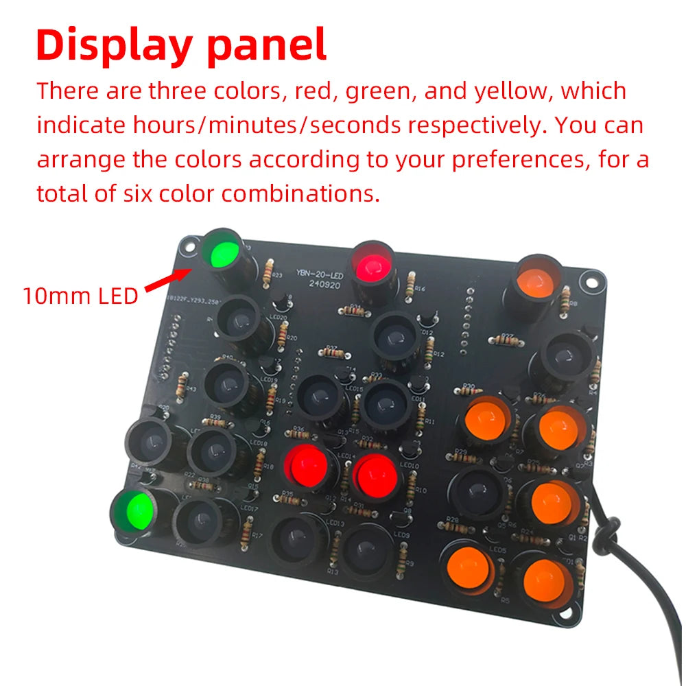 Creative Assembly Binary LED Clock Kit