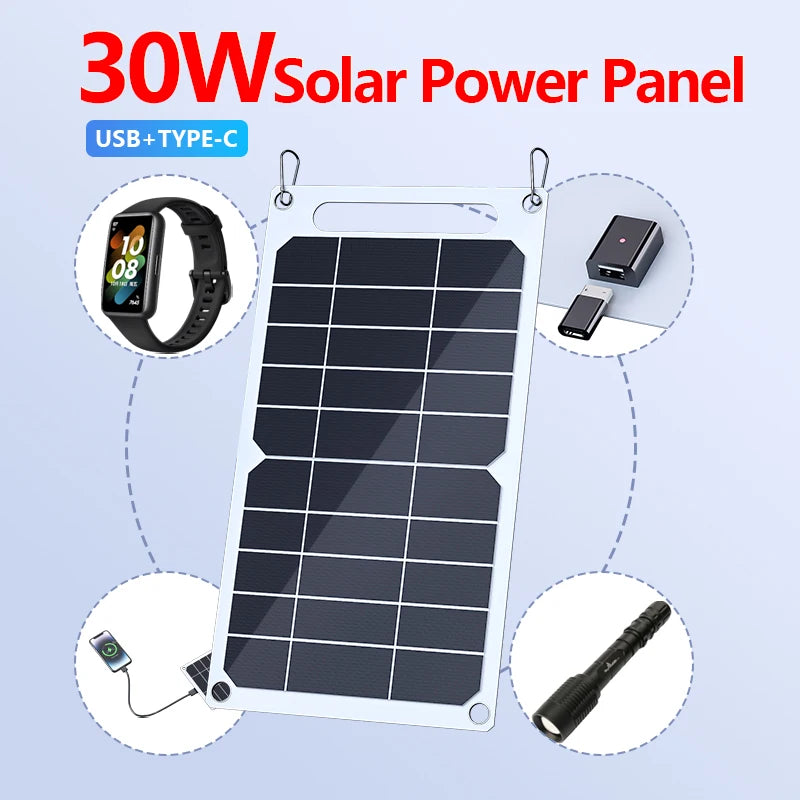 Tấm pin năng lượng mặt trời 30W sạc ngoài trời USB5V