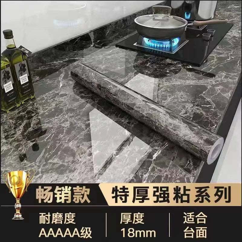 Decal Dán Bếp Chống Dầu Nước, Cải Tạo Tủ Bếp Marble - Daisan Mart