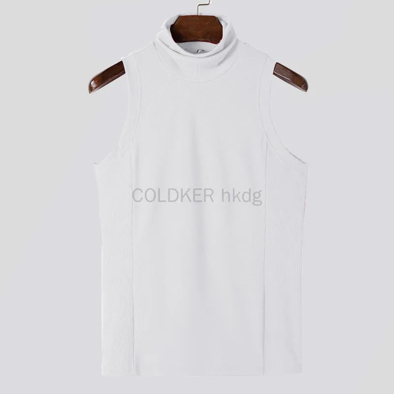 Áo Tank Nam Đen Cổ Lọ Thể Thao Phong Cách Streetwear - Daisan Mart