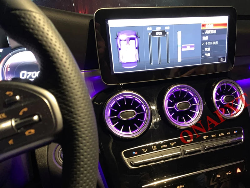 64 Color Neon LED Strip for Mercedes C/GLC Air Vents