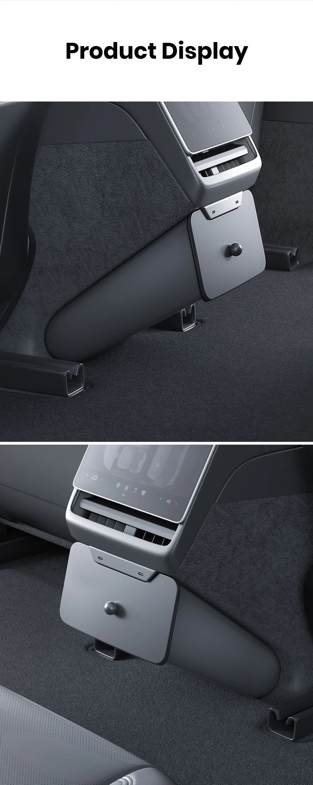 YZ Rear Seat Trash Can For Tesla Model 3 Y Highland Juniper Rear Interior Storage Box Magnetic garbage bin Car Accessories - Daisan Mart