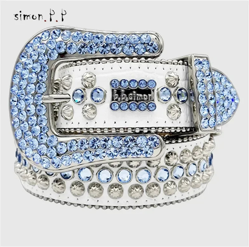 BB Simon belt with luxurious rhinestones for men and women