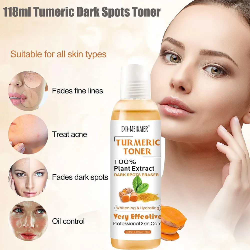 Turmeric Toner to Remove Dark Spots &amp; Acne 118ml for Dark Skin