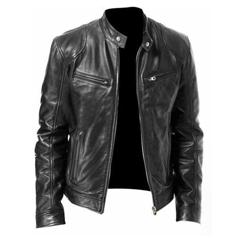Áo Khoác Da Nam Thu Đông Phong Cách Biker Punk - Daisan Mart