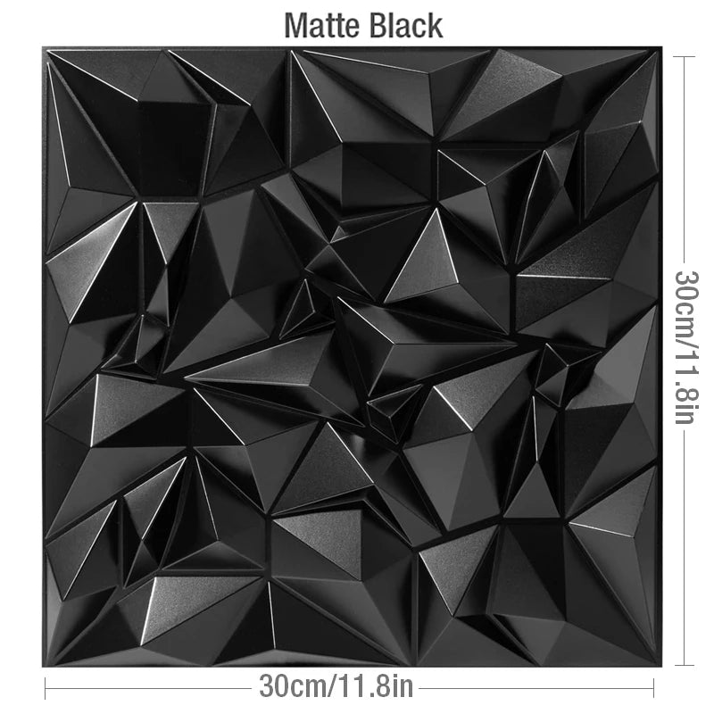 3D Diamond Decorative Art Wall Panels 30x30