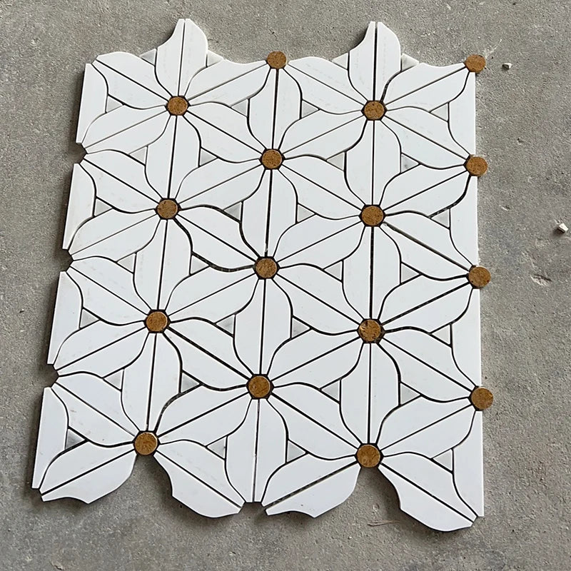 natural marble mosaic, pattern. Parquet stone background wall bathroom kitchen dining room wall tile  room decoration