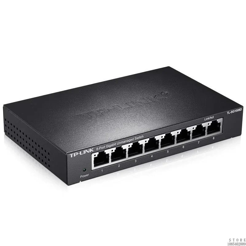TP-LINK 1000 Mbps 8 Port Gigabit Switch 8 Ports 1000Mbps, Unmanaged Plug and Play TL-SG1008D