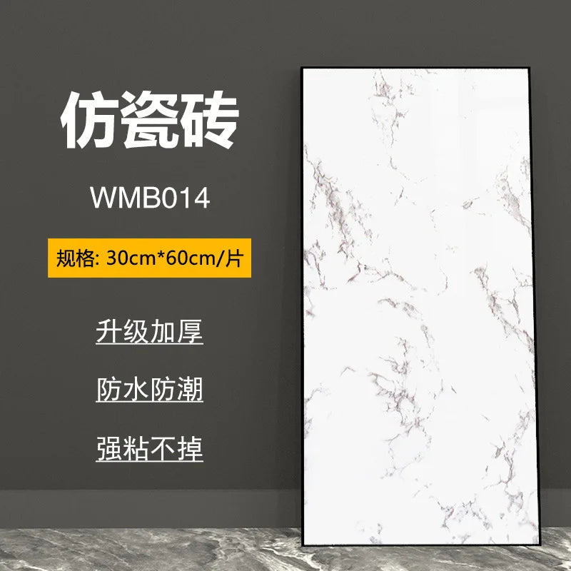 bathroom living room bedroom waterproof marbre self adhesive Imitation tegel wall stickers kitchen cabinets oil proof sticker
