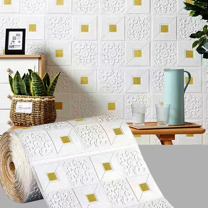 3D wall panels with decorative waterproof brick patterns