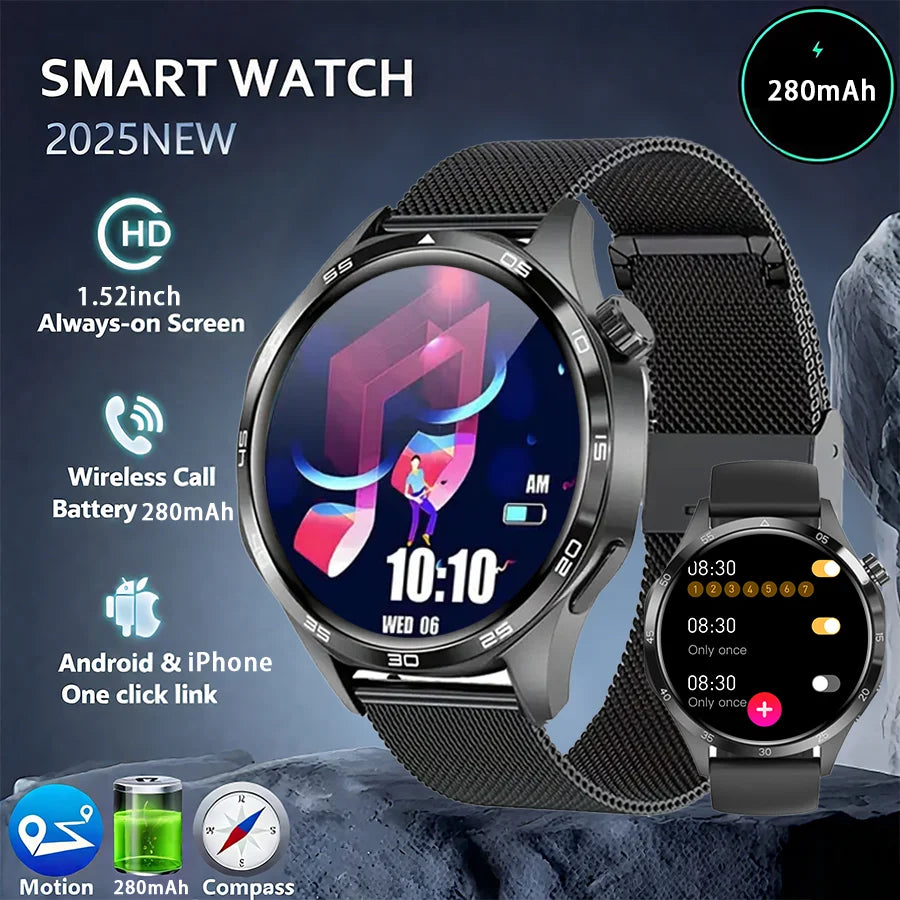 AMOLED 1.52 waterproof multi-sport men's smartwatch