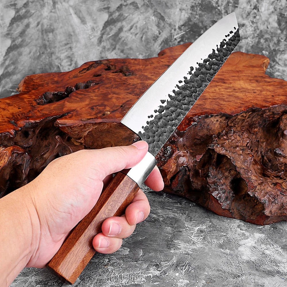 Bộ Dao Nhà Bếp XITUO, Thép Carbon Cao, Tay Cầm Bát Giác