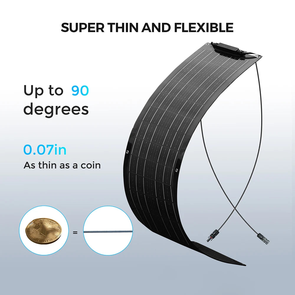 50W 100W Flexible Solar Panel Kit 12V Battery Charger Monocrystalline Cell Solar System Module For Home Camping Car RV Boat