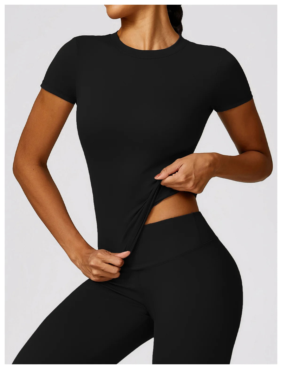 Áo Tập Yoga Nữ 2024 - Nhanh Khô, Tím, Ngắn Tay - Daisan Mart