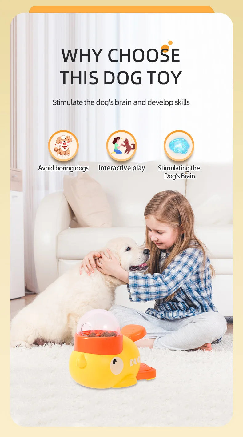 Pet Snack Feeder Dog Food Dispenser Automatic Feeder Puppy Cartoon Duck Design Used to Train Dogs Accessories Cats Cat Supplies - Daisan Mart