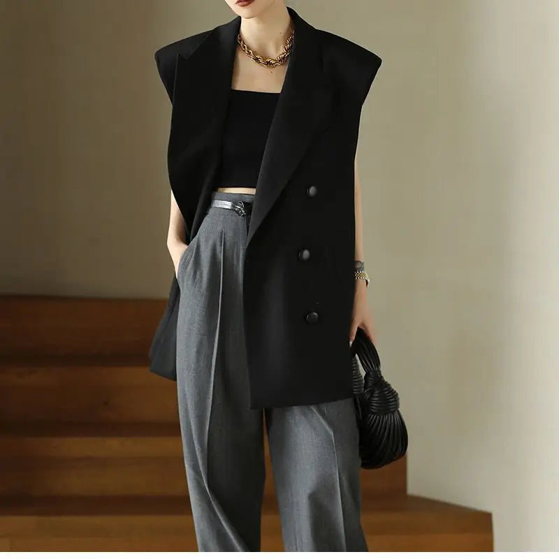 Women's Office Vest Fall 2025 Fashionable Straight-cut