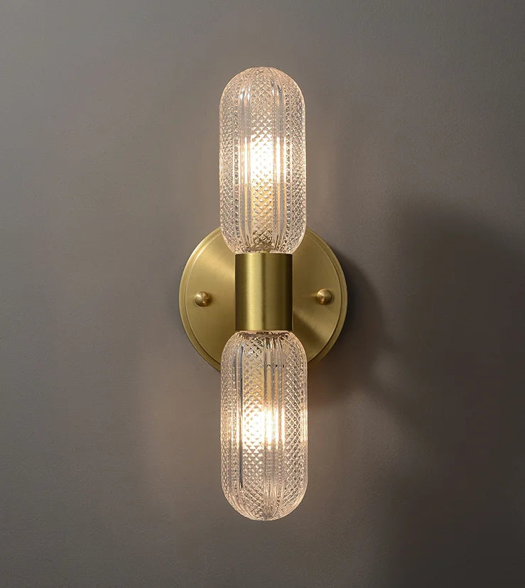 Modern Gold Tube LED Wall Lamp for Living Room Decoration