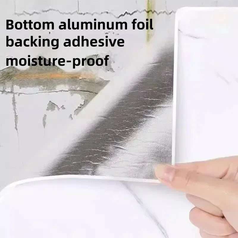 Cover Damaged Wall Self-adhesive Imitation Marble Wallpapers Waterproof Oil Proof Foam Wall Sticker for Bathroom Cabinet Ceiling