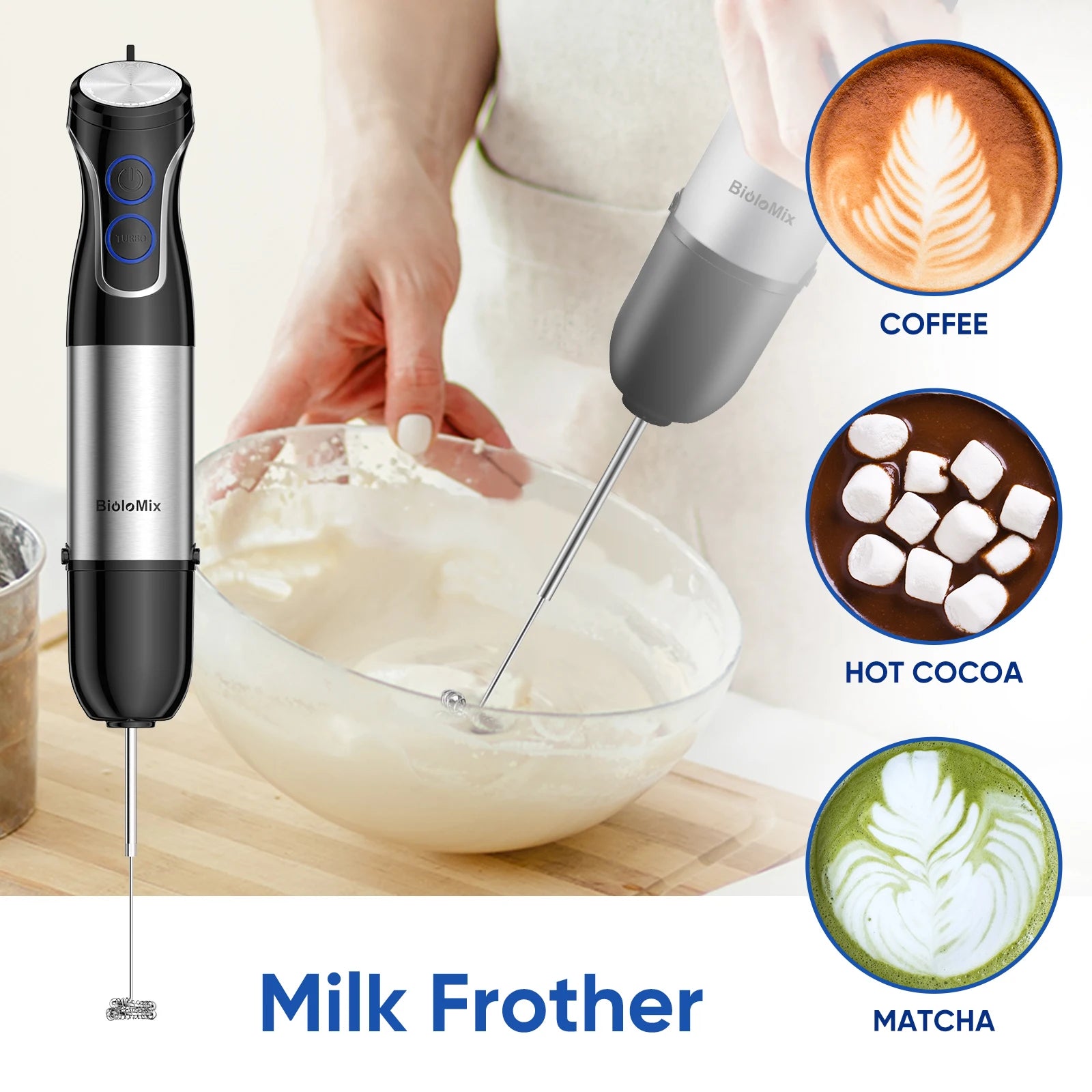 BioloMix 1500W Multi-function 5-in-1 Hand Blender
