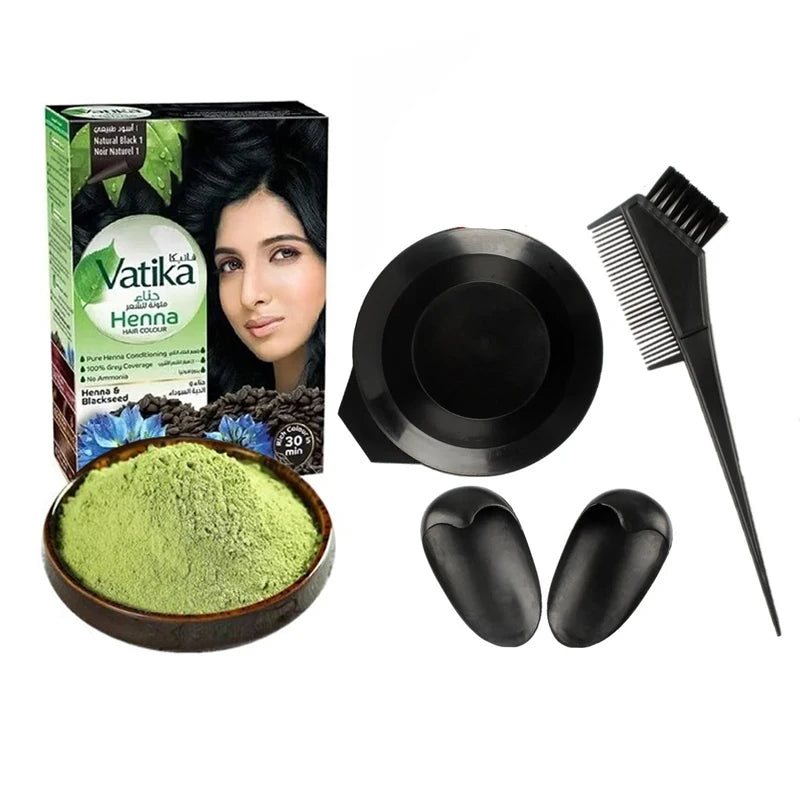 Bộ Nhuộm Tóc Henna Tự Nhiên - Đen, Nâu, Đỏ Rượu