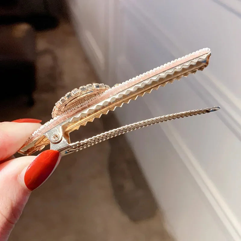 Luxurious Korean Rhinestone Hair Clips for Women