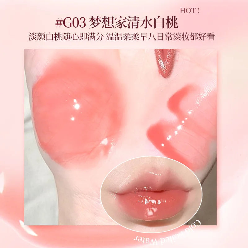 GOGOTALES Big Ice Bucket Lip Serum Lip Gloss Lip Glaze Moisturizing Hydrating Dead Skin Peeling Lip Mirror Lipsticks Cosmetics