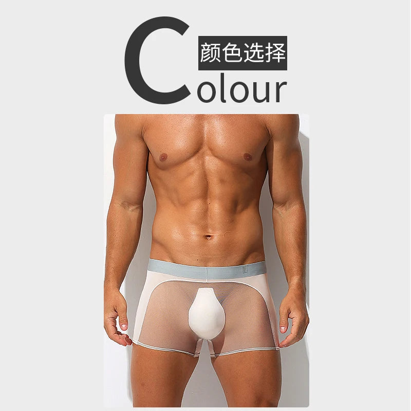 Quần Lót Nam Siêu Mỏng Lưới Thoáng Mát Ice Silk