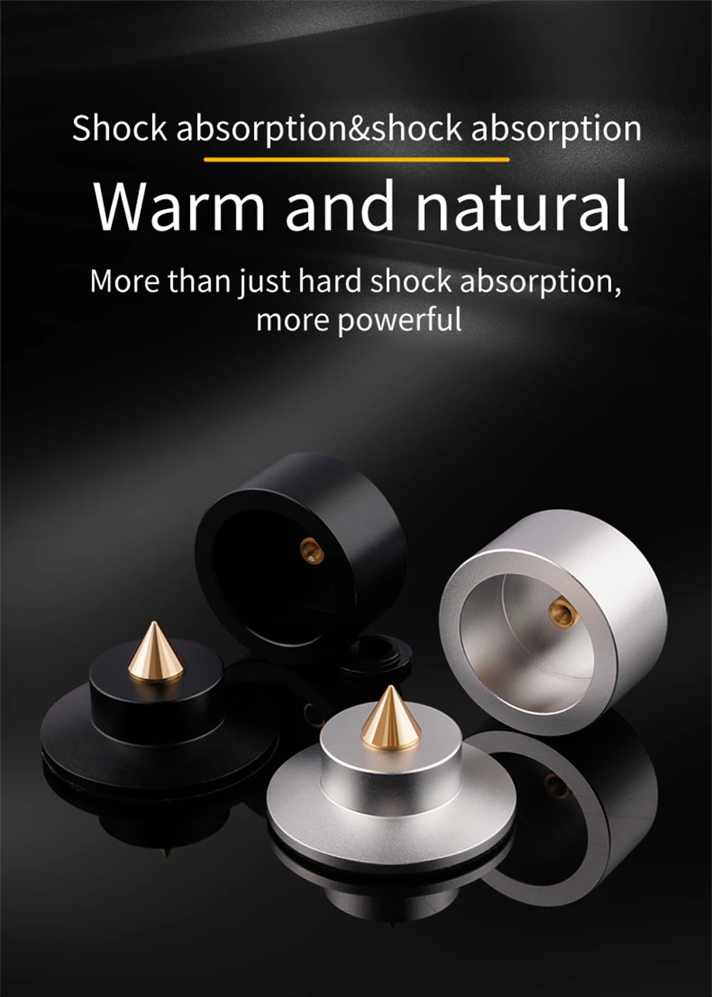 Chân Đế Nhôm Chống Rung Cao Cấp Cho Amply & Loa