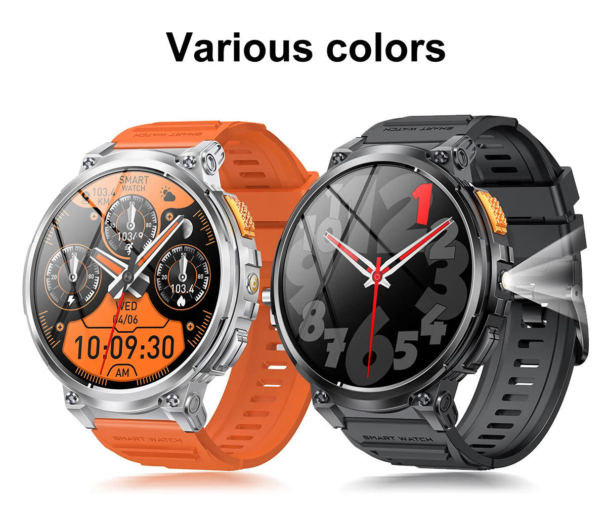 Smart Watch 2025 - Large Battery, IP68 Waterproof