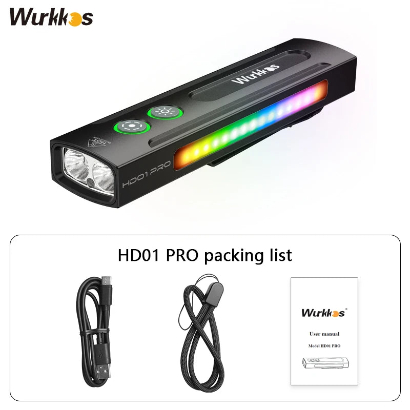 Đèn pin Wurkkos HD01 PRO đa năng UV xanh RGB 1200LM - Daisan Mart