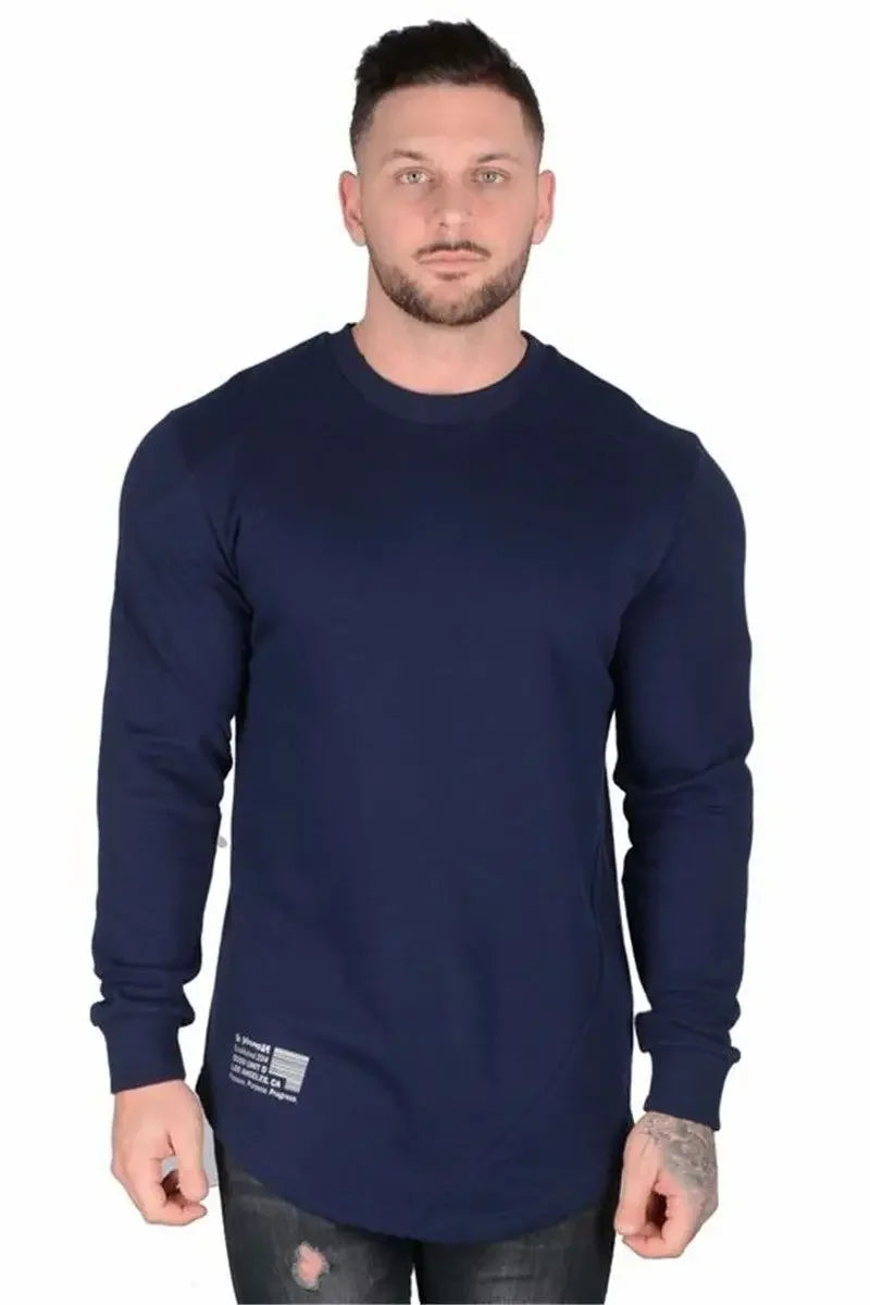 Men's Slim Fit Long Sleeve Gym T-Shirt Fashion 2025
