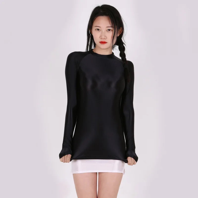 Áo body dài tay mỏng ôm, xuyên thấu sexy thời trang - Daisan Mart