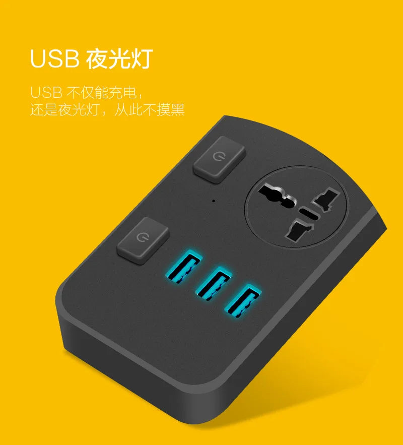 Ổ Cắm Đa Năng 2m Có USB - Nối Dài Hiệu Suất Cao - Daisan Mart