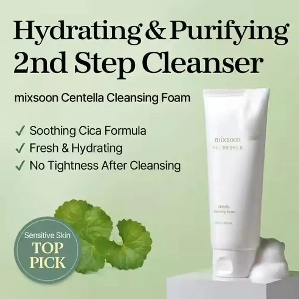 MIXSOON Centella Asiatica Facial Cleanser Oil-Control Deep Cleansing Moisturizing Gentle Skin Care Soy-based Facial Cleanser