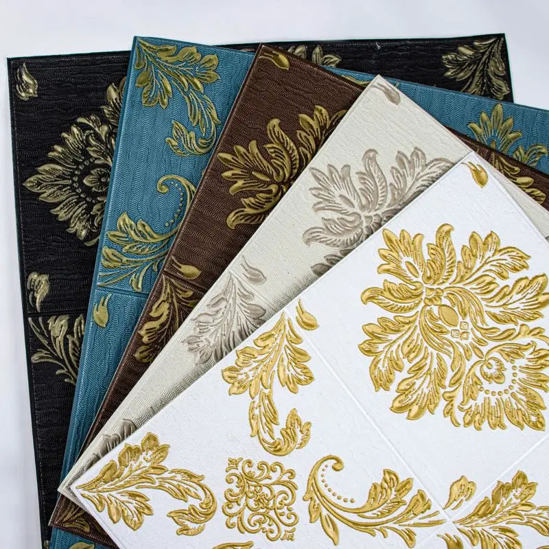 Classic Luxury Wallpaper Self-adhesive Thickened 3D Carving Design Room Decoration Background Stickers Waterproof Moisture-proof