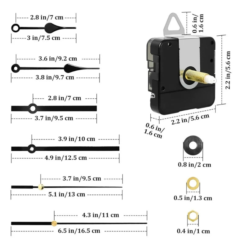Bộ Thay Máy Đồng Hồ Treo Tường Chạy Pin Êm Ái