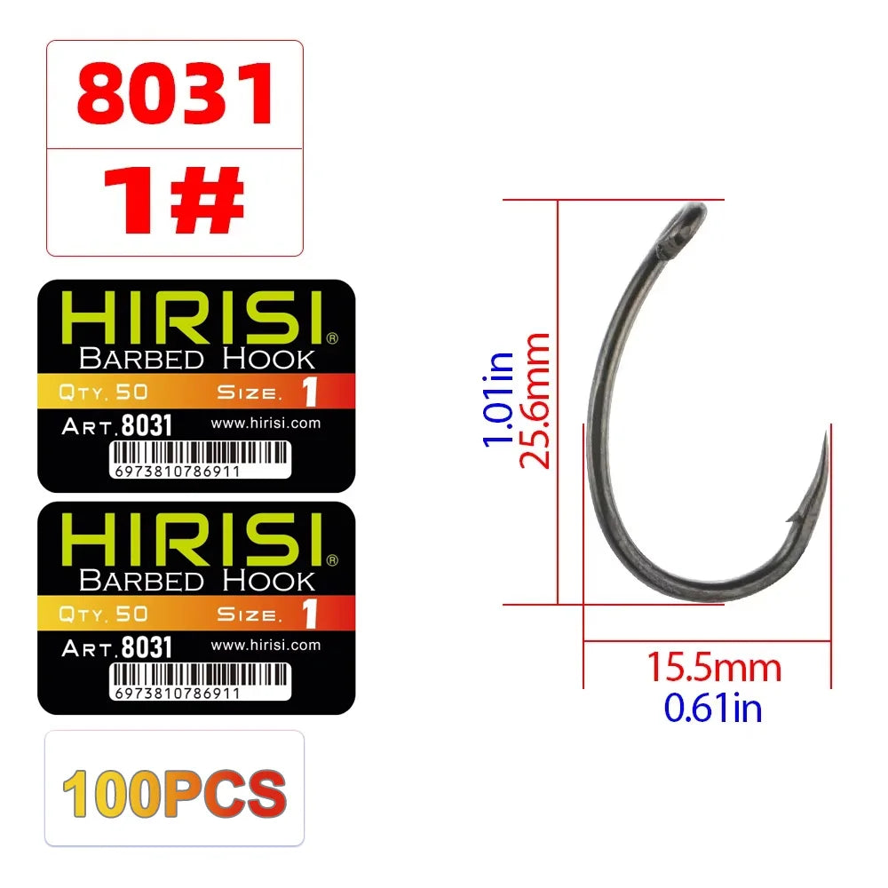 Móc Câu PTFE Hirisi 100 Chiếc Thép Carbon Siêu Bền