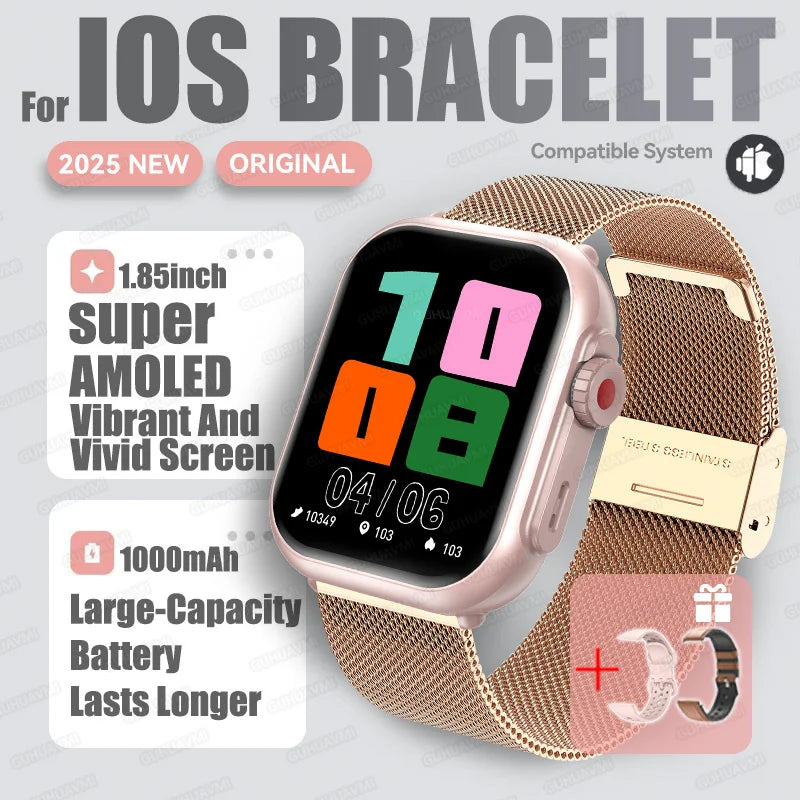 2025 AMOLED 1.85 IP68 Fashion Smart Watch