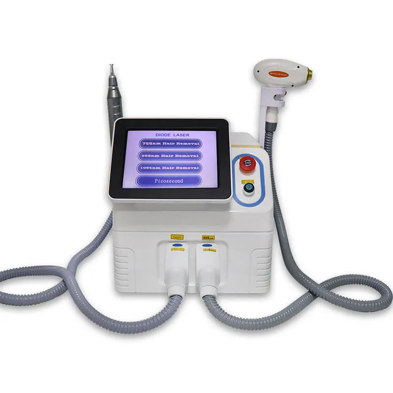 2025 Professional 2 in 1 Laser Hair Removal Machine Picosecond Q Switch ND YAG 1064NM Tattoo Removal 3 Waves Device