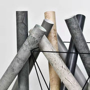 PVC Retro Cement Gray Waterproof Self-adhesive Wallpaper Hotel Cafe Library Living Room Bedroom Wall Renovation Vinyl Stickers