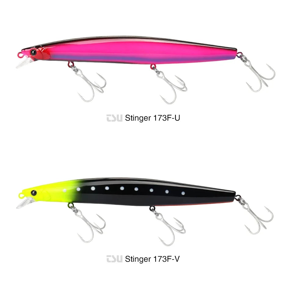 TSURINOYA Shore Fishing STINGER 173F Floating Minnow Silm Fishing Lure 173mm 37.5g Saltwater Hard Plastics Big Game Hard Bait