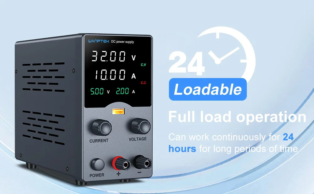 Wanptek DC Power Supply 30V 10A 5A Variable Bench Power Supply Adjustable Lab Power Supply 60V 5A 120V 3A Voltage Regulator