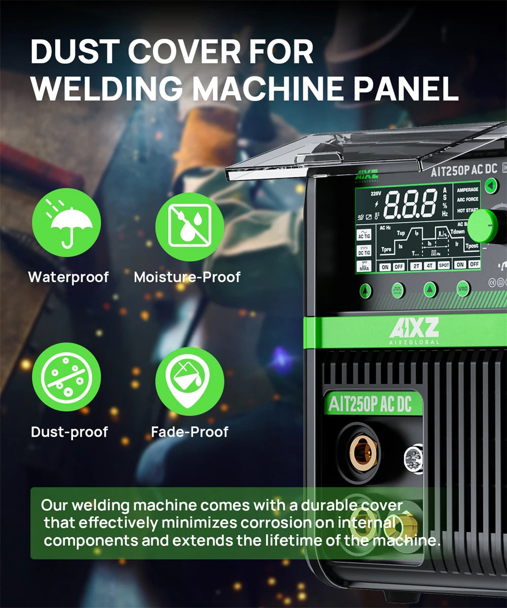 AIXZ 5 in 1 HF TIG AC/DC Aluminum Welding Machine MMA ARC Argon Precise Digital Pulse 2T/4T TIG Welder Stainless IGBT Inverter - Daisan Mart
