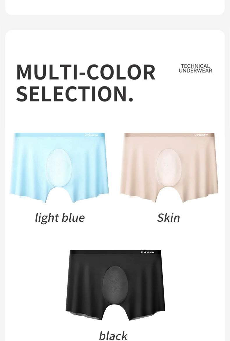 Quần Lót Nam MiiOW 3 Chiếc Lụa Lạnh Siêu Mỏng