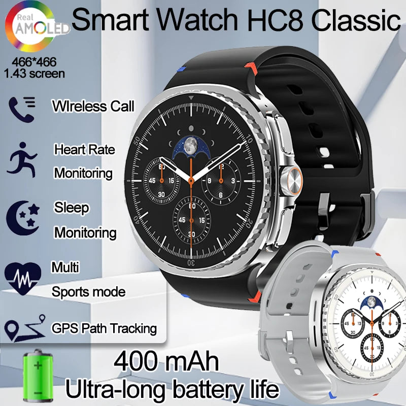 Đồng hồ thông minh 2025 Ultra Classic GPS IP68 AMOLED