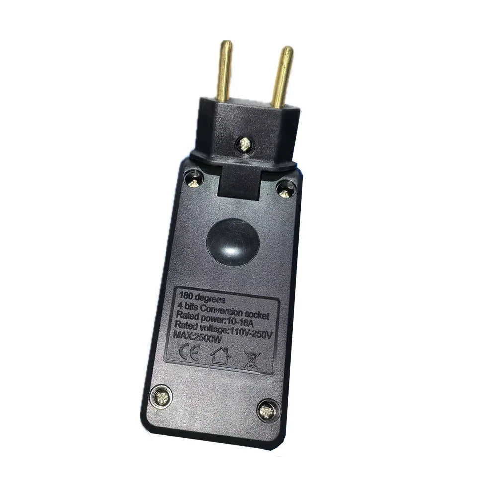 Ổ Cắm Đa Năng 4 Trong 1 Du Lịch EU Xoay 180 Độ