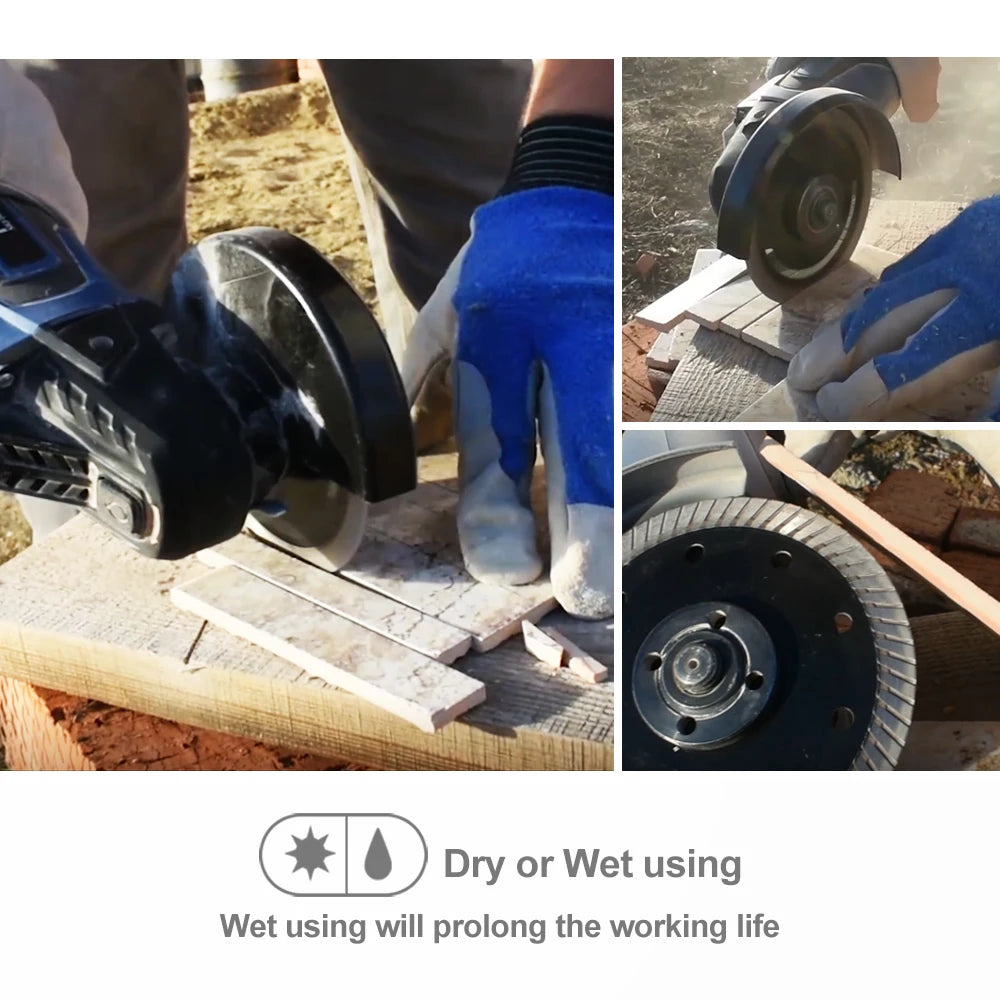 SHDIATOOL 5Pcs Dia125mm Superthin Diamond Turbo Saw Blade Ceramic Tile Marble Granite Cutting Disc 5inch Circular Disc Cutter