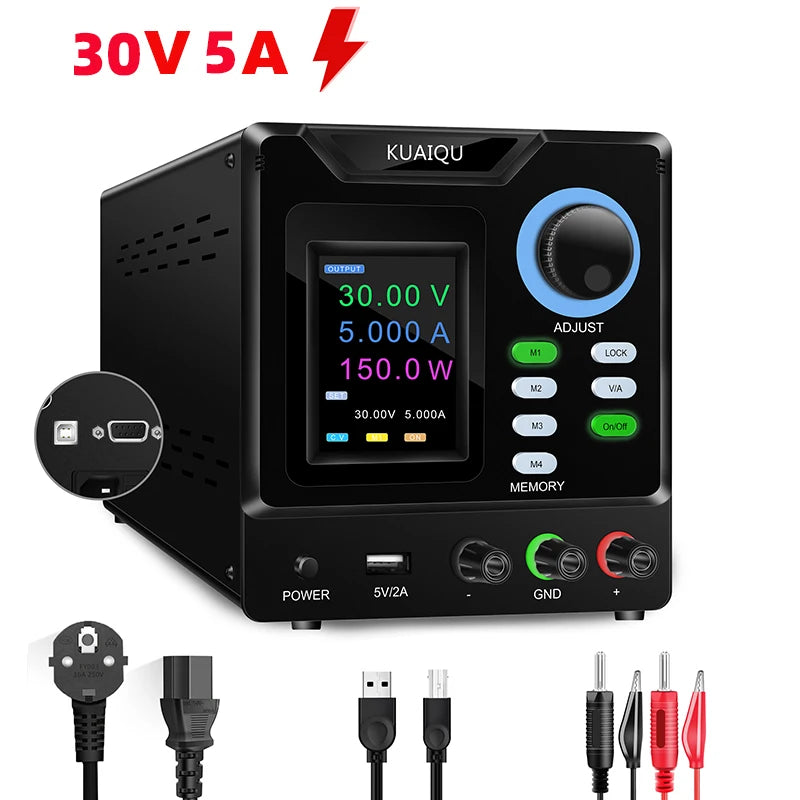 RS232/USB 1000V Multi-Voltage Programming Power Supply